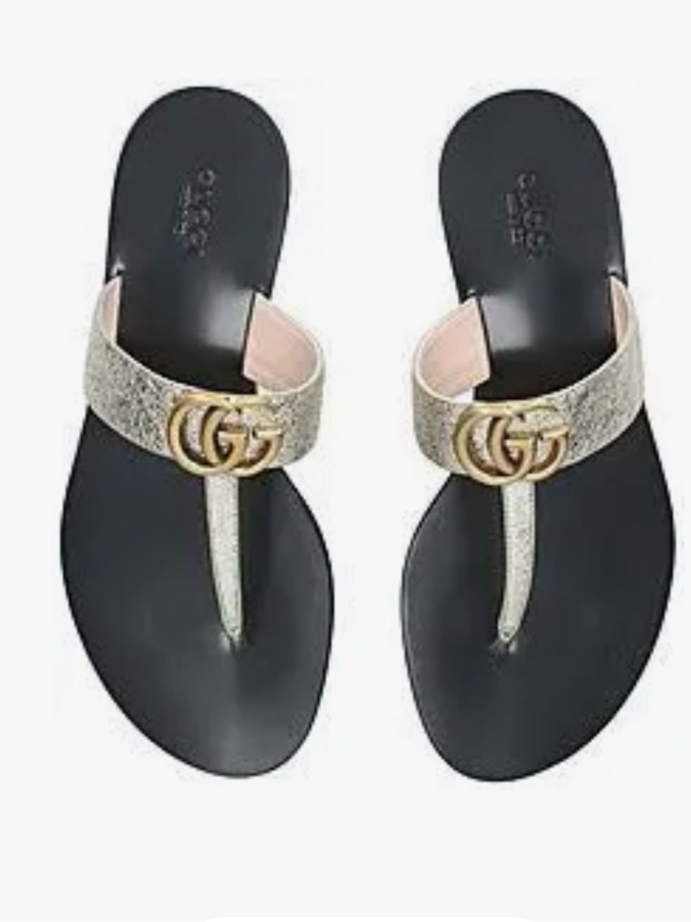 Gucci Gold Marmont sandals